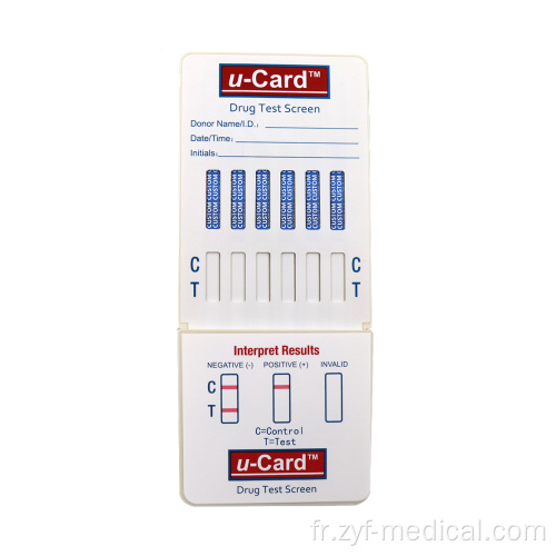 Kit de test de dépistage d'urine à 6 panneaux